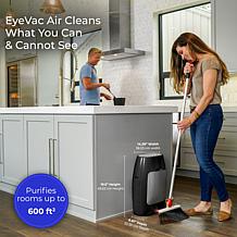 EyeVac Air - 2-In-1 Air Purifier/Deodorizer & Vacuum, Black/Silver
