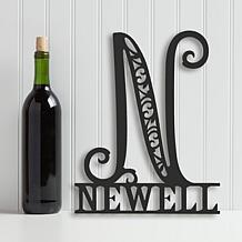 Family Name Personalized Black Small Wood Plaque