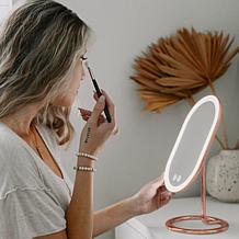 Fancii Vera Rechargeable Rose Gold Vanity Mirror w/ 3 Light Settings