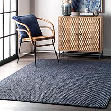 Farmhouse Jute Area Navy Rug