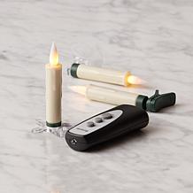 FIA Flame 10-piece Set of Clip-On & Suction LED Taper Candles