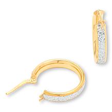 Fiorenza 0.75" Stardust Gold-Plated Hoop Earrings
