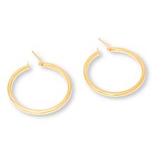 Fiorenza 1.5-inch Diamond-Cut Hoop Earrings