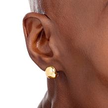 Fiorenza 2-in-1 Two-Tone 13mm Ball Huggie Hoop Earrings