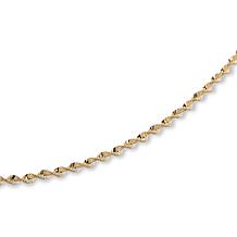 Fiorenza Jewelry 2-Tone Twisted Herringbone Chain Adjustable Bracelet