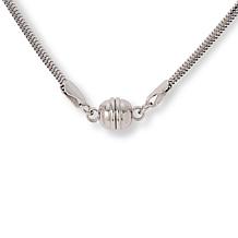 Fiorenza Jewelry Flat Snake Chain Magnetic Clasp 20" Necklace