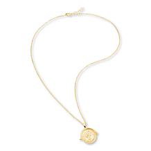 Fiorenza Reversible Fleur-de-lis Coin Pendant with 30" Chain Necklace