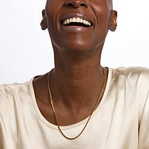 Fiorenza Sterling Silver Box Chain 20" Necklace