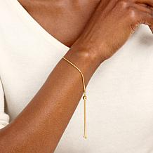 Fiorenza Sterling Silver Cordano Link Chain Adjustable Bracelet