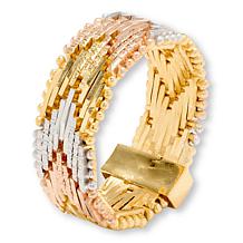 Fiorenza Sterling Silver Flexible Riccio Chain Band Ring