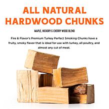 Fire & Flavor FFW202 Premium Smoking Wood Chunks, 4 Pounds, Hickory