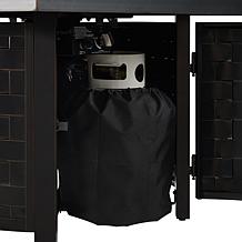 Fire Sense Henley Square Aluminum LPG Fire Pit