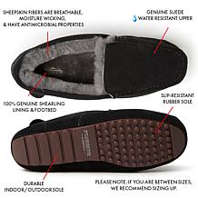 Fireside By Dearfoams Men's Melbourne Shearling Moccasin Slippers