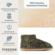 Fireside by Dearfoams Women's Genuine Shearling Ankle Boot - Riverland