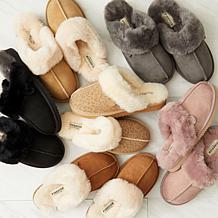 Fireside By Dearfoams Women's Sydney Genuine Shearling Scuff Slippers