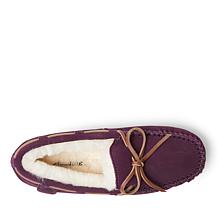 Fireside By Dearfoams Women's Victoria Shearling Moccasin Slippers