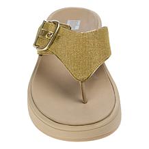 FitFlop® F-Mode Buckle Shimmerlux Flatform Sandals
