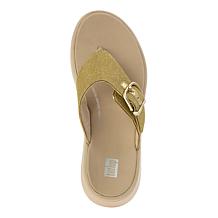 FitFlop® F-Mode Buckle Shimmerlux Flatform Sandals