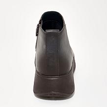 FitFlop F-Mode Leather/Suede Flatform Zip Ankle Boot