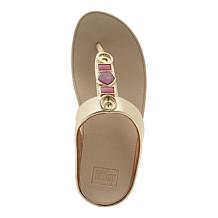 FitFlop Fino Leather Toe-Post Sandals