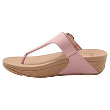 FitFlop Lulu Crystal-Buckle Leather Toe-Post Sandal