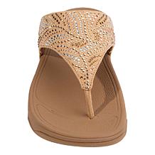 FitFlop Lulu Crystal Feather Toe-Post Sandal