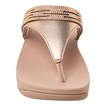 FitFlop Lulu Lasercrystal Leather Toe-Post Sandals