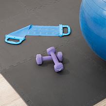Fleming Supply 6-Pack of Foam Floor Tiles/Yoga Mat Black