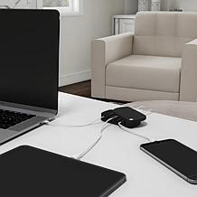 Fleming Supply Desktop Cable Organizer for 7 Wires Non-Slip Base - Blk