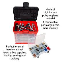 Fleming Supply Storage and Tool Utility Box with 4 Compartments