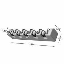 Fleming Supply Wall Mounted Shovel, Rake and Tool Holder with Hooks
