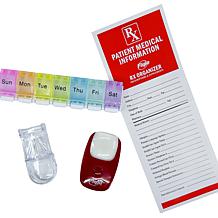 Flipo Large Medicine Organizer Case with Pill Cutter
