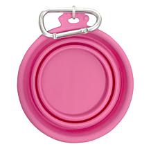 FouFouDogSilicone Travel Bowl for Dogs & Cats X-Small 7oz - Pink