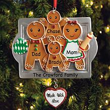 Four Gingerbread Personalized Ornament