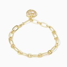 Framed Heart Baguette Bracelet