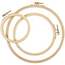 Frank A. Edmunds Beechwood Embroidery Hoop Set 3-Pack 4", 6" and 8"