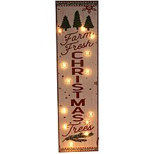 Fraser Hill 45-In. Porch Leaner Sign w/ LED Lights Indoor or Outdoor