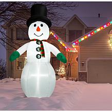 Fraser Hill Farm 10-Ft. Pre-Lit Inflatable Snowman