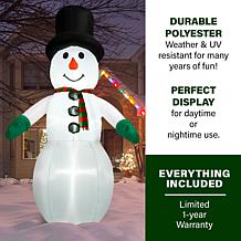 Fraser Hill Farm 10-Ft. Pre-Lit Inflatable Snowman