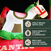 Fraser Hill Farm 10-Ft. Santa’s Toy Shop Inflatable with Nutcracker...