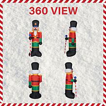 Fraser Hill Farm 10' Traditional Nutcracker Inflatable w Lights & Bag