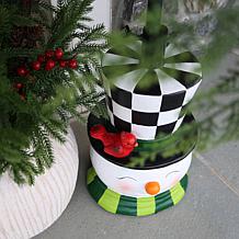 Fraser Hill Farm 14.5-in. Happy Snowman Christmas Tree Base for Art...