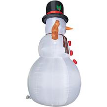 Fraser Hill Farm 20' Jolly Snowman Inflatable w RGB Lights and Bag