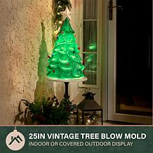 Fraser Hill Farm 25-in. Vintage Christmas Tree Blow Mold with Multi...