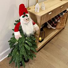 Fraser Hill Farm 3-Ft. Pre-Lit Artificial Christmas Tree with Santa...