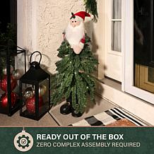 Fraser Hill Farm 3-Ft. Pre-Lit Artificial Christmas Tree with Santa...