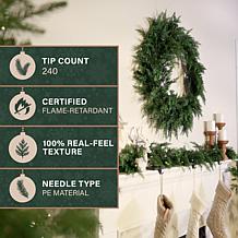 Fraser Hill Farm 3-Ft. Real Feel Cedar Pre-Lit Artificial Christmas...