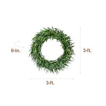 Fraser Hill Farm 3-Ft. Real Feel Cedar Pre-Lit Artificial Christmas...