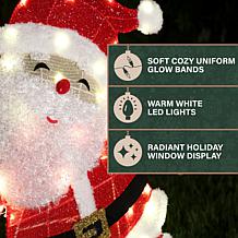 Fraser Hill Farm 32-in. Light-Up LED Santa Claus Christmas Decorati...