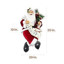 Fraser Hill Farm 35-in. Animated Musical Sitting Santa Claus with G...